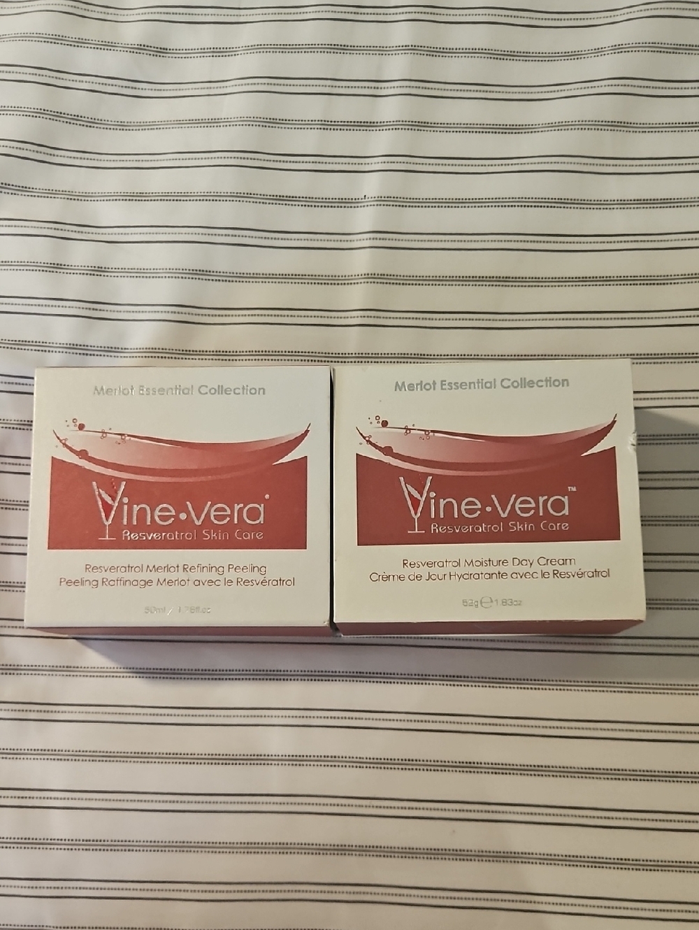 Vine Vera Resveratrol Skin Care Duo in Red/White Packaging
